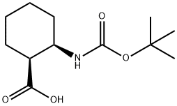(1S,2R)-2-叔丁氧羰基氨基-环己烷甲酸, 865689-36-7, 结构式