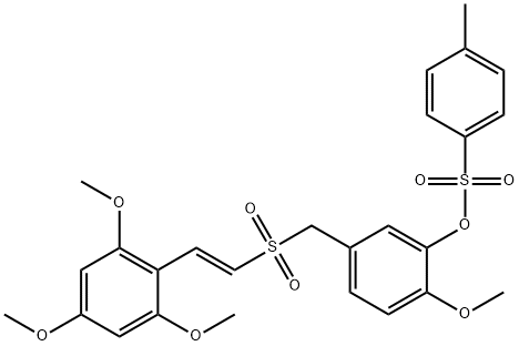 865784-04-9 (E)-2-methoxy-5-((2,4,6-trimethoxystyrylsulfonyl)methyl)phenyl 4-methylbenzenesulfonate