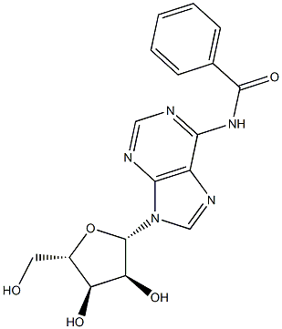 N-(9-beta-L-Ribofuranosyl-9H-purin-6-yl)benzamide Struktur