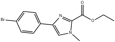 4-(4-溴苯基)-1-甲基-1H-咪唑-2-羧酸乙酯, 869568-12-7, 结构式