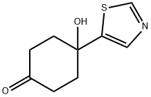 4-Hydroxy-4-(thiazol-5-yl)cyclohexanone Structure