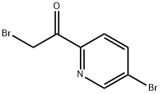 2-溴-1-(5-溴吡啶-2-基)乙酮 结构式