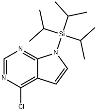 4-氯-7-(三异丙基硅基)-7H-吡咯并[2,3-D]嘧啶,870706-50-6,结构式