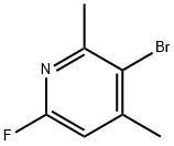 3-溴-6-氟-2,4-二甲基吡啶,871493-04-8,结构式