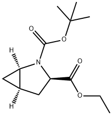 (1R,3R,5R)-2-BOC-2-アザビシクロ[3.1.0]ヘキサン-3-カルボン酸エチル 化学構造式