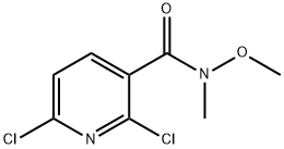 2,6-二氯-N-甲氧基-N-甲基吡啶-3-甲酰胺 结构式