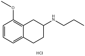 8-methoxy-N-propyl-2-aminotetraline hydrochloride 结构式