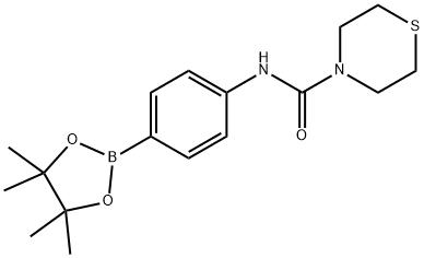 N-(4-(4,4,5,5-tetramethyl-1,3,2-dioxaborolan-2-yl)phenyl)thiomorpholine-4-carboxamide Structure