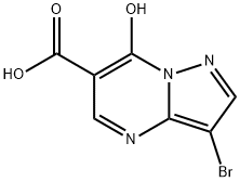 3-bromo-7-hydroxypyrazolo[1,5-a]pyrimidine-6-carboxylic acid 化学構造式