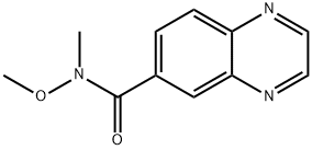 Quinoxaline-6-carboxylic acid methoxy-methyl-amide 化学構造式