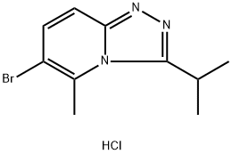 6-Bromo-3-isopropyl-5-methyl-[1,2,4]triazolo[4,3-a]pyridine hydrochloride Struktur