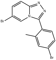 6-Bromo-3-(4-bromo-2-methylphenyl)-[1,2,4]triazolo[4,3-a]pyridine Struktur