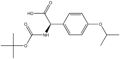 (R)-2-((叔丁氧羰基)氨基)-2-(4-异丙氧基苯基)乙酸 结构式