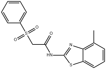 N-(4-methyl-1,3-benzothiazol-2-yl)-2-(phenylsulfonyl)acetamide