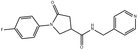 1-(4-fluorophenyl)-5-oxo-N-(pyridin-4-ylmethyl)pyrrolidine-3-carboxamide Structure