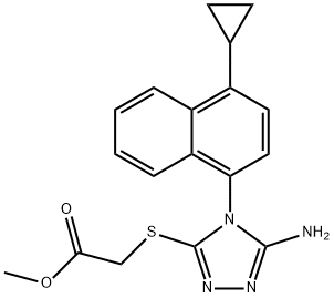 아세트산,2-[[5-아미노-4-(4-시클로프로필-1-나프탈레닐)-4H-1,2,4-트리아졸-3-일]티오]-,메틸에스테르