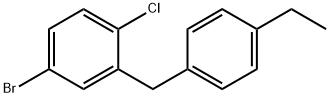 2-(4-ethylbenzyl)-4-bromo-1-chlorobenzene Structure