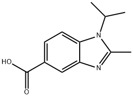 1-异丙基-2-甲基-1H-苯并[D]咪唑-5-羧酸 结构式