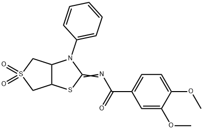 (E)-N-(5,5-dioxido-3-phenyltetrahydrothieno[3,4-d]thiazol-2(3H)-ylidene)-3,4-dimethoxybenzamide Structure