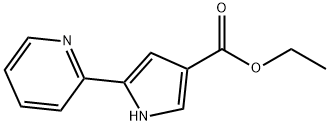 5-(2-吡啶基)-1H-吡咯-3-甲酸乙酯, 881674-09-5, 结构式