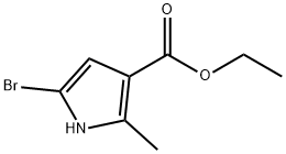 ethyl 5-bromo-2-methyl-1H-pyrrole-3-carboxylate, 881674-39-1, 结构式