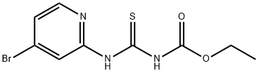 [[(4-Bromo-2-pyridinyl)amino]thioxomethyl]-carbamic acid ethyl ester 化学構造式