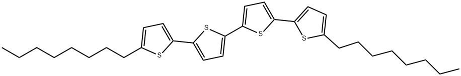 5,5'''-ジ-n-オクチル-2,2':5',2'':5'',2'''-クアテルチオフェン 化学構造式