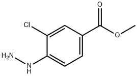 3-Chloro-4-hydrazino-benzoic acid methyl ester Struktur