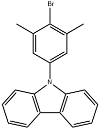 9H-Carbazole, 9-(4-bromo-3,5-dimethylphenyl)- Structure