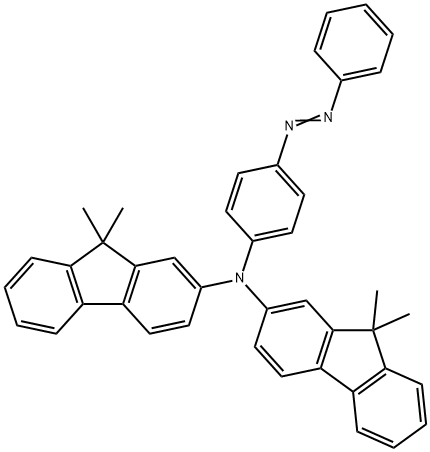 4-[ビス(9,9-ジメチルフルオレン-2-イル)アミノ]アゾベンゼン 化学構造式