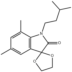 883645-31-6 1'-isopentyl-5',7'-dimethyl-1',2'-dihydrospiro([1,3]dioxolane-2,3'-indole)-2'-one