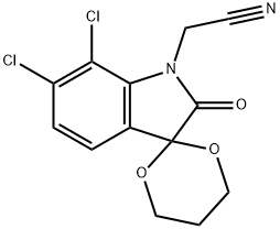 883649-19-2 (6',7'-dichloro-2'-oxospiro[1,3-dioxane-2,3'-indol]-1'(2'H)-yl)acetonitrile