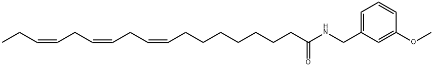 (9Z,12Z,15Z)-N-[(3-甲氧基苯基)甲基]-9,12,15-十八碳三烯酰胺 结构式