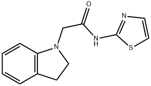 2-(2,3-dihydro-1H-indol-1-yl)-N-(1,3-thiazol-2-yl)acetamide Structure