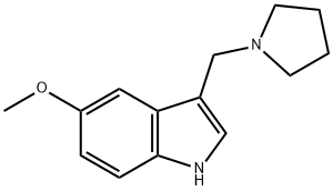 5-Methoxy-3-[(pyrrolidin-1-yl)methyl]-1H-indole,885526-18-1,结构式