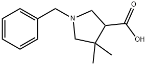 1-Benzyl-4,4-dimethyl-pyrrolidine-3-carboxylic acid Structure