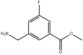 3-アミノメチル-5-フルオロ安息香酸メチルエステル 化学構造式