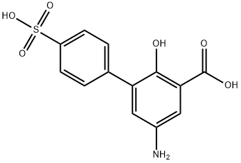 5-amino-2-hydroxy-4-sulfobiphenyl-3-carboxylicacid Struktur