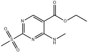 ethyl 4-(methylamino)-2-(methylsulfinyl)pyrimidine-5-carboxylate Struktur