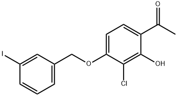 1-(3-Chloro-2-hydroxy-4-((3-iodobenzyl)oxy)phenyl)ethanone Struktur