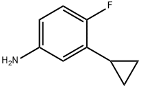 3-cyclopropyl-4-fluoroaniline 化学構造式