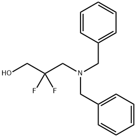 3-(dibenzylamino)-2,2-difluoropropan-1-ol Struktur