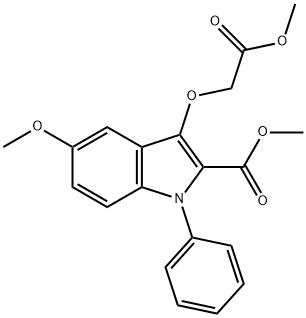 methyl 5-methoxy-3-(2-methoxy-2-oxoethoxy)-1-phenyl-1H-indole-2-carboxylate(WXG02387) Structure