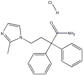 4-(2-methyl-1H-imidazol-1-yl)-2,2-diphenylbutanamide hydrochloride Structure