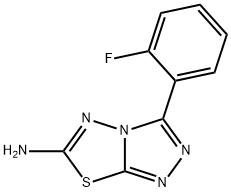 3-(2-fluorophenyl)-[1,2,4]triazolo[3,4-b][1,3,4]thiadiazol-6-amine Structure