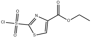 2-(chlorosulfonyl)-4-thiazolecarboxylic acid ethyl ester 化学構造式