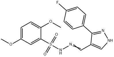 (Z)-N'-((3-(4-fluorophenyl)-1H-pyrazol-4-yl)methylene)-2,5-dimethoxybenzenesulfonohydrazide