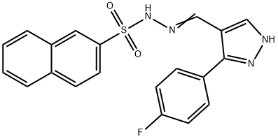 (Z)-N'-((3-(4-fluorophenyl)-1H-pyrazol-4-yl)methylene)naphthalene-2-sulfonohydrazide Structure