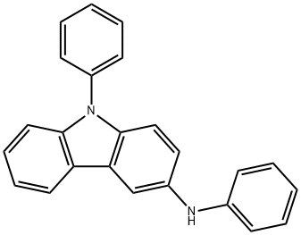 N,9-ジフェニル-9H-カルバゾール-3-アミン 化学構造式