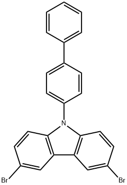 3,6-二溴-9-(4-联苯基)咔唑, 894791-50-5, 结构式